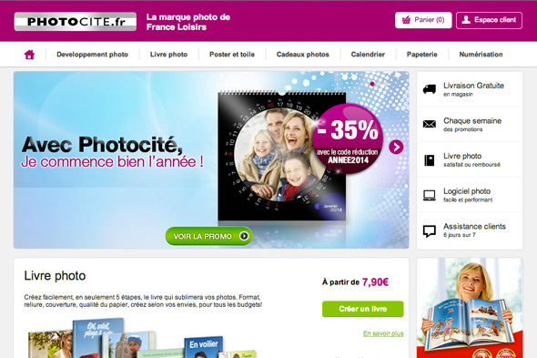 tirage photos en ligne avec photocite de france loisirs