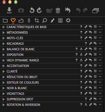 menu personnalisé Capture One Pro 8 test SHOTS