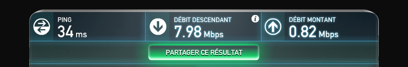 sauvegarde hubic speed test version ADSL vers hubiC