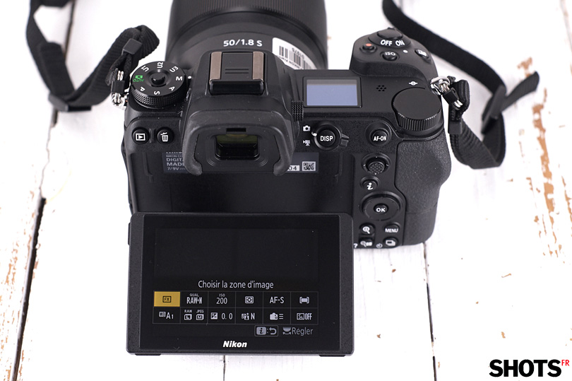 tableau de bord parametrable sur Nikon Z6