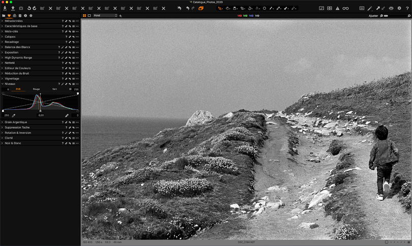 editing negatif noir et blanc avec Capture One Pro 20