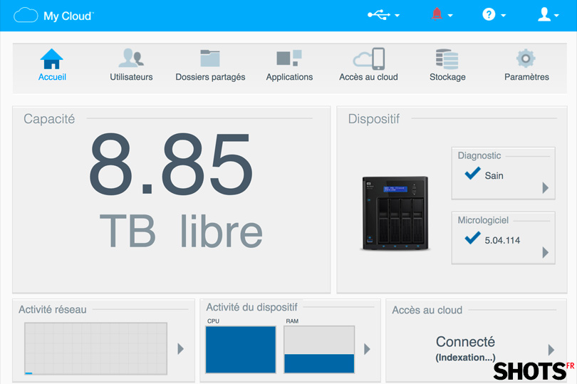 console NAS PR4100 My Cloud OS5